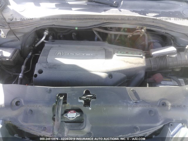 2HNYD18682H511390 - 2002 ACURA MDX TOURING SILVER photo 10