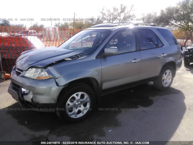 2HNYD18682H511390 - 2002 ACURA MDX TOURING SILVER photo 2