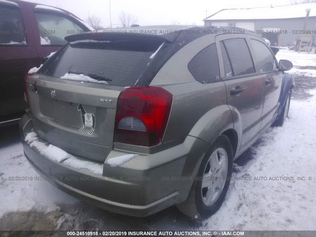 1B3HB48B68D565336 - 2008 DODGE CALIBER SXT BEIGE photo 4