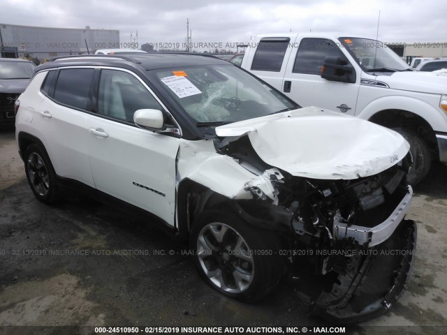 3C4NJCCB7KT637894 - 2019 JEEP COMPASS LIMITED WHITE photo 1