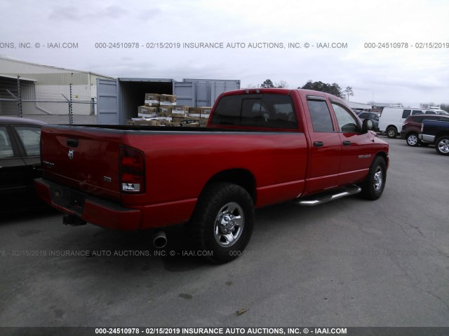 3D3KR28D85G700084 - 2005 DODGE RAM 2500 ST/SLT RED photo 4