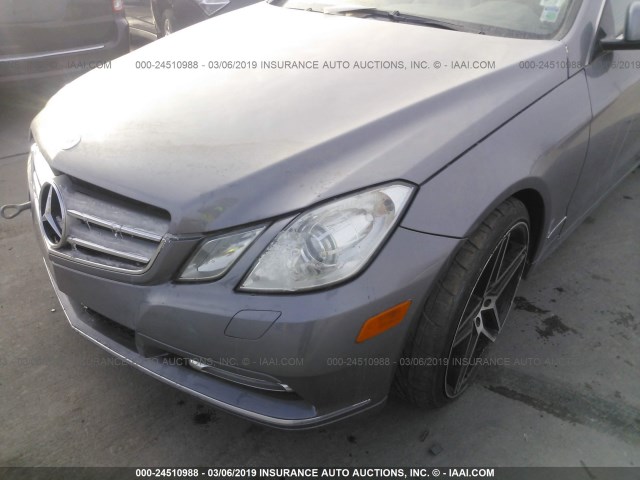 WDDKJ5KBXCF166244 - 2012 MERCEDES-BENZ E GRAY photo 6