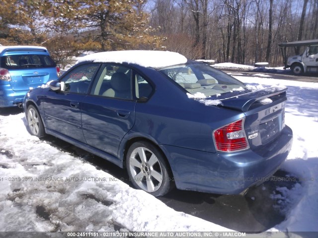 4S3BL676874210880 - 2007 SUBARU LEGACY GT LIMITED BLUE photo 3