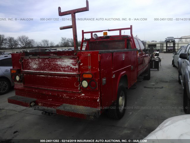 1FDSW35Y05EB79640 - 2005 FORD F350 RED photo 4