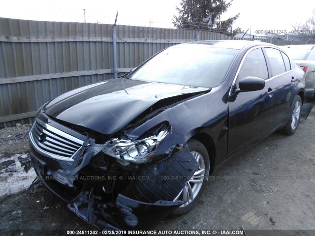 JN1DV6AR5BM650363 - 2011 INFINITI G25 BLACK photo 2