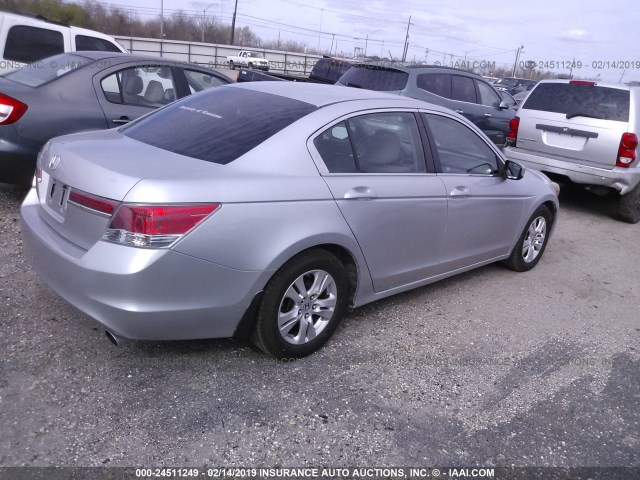 1HGCP2F38BA062833 - 2011 HONDA ACCORD LX SILVER photo 4