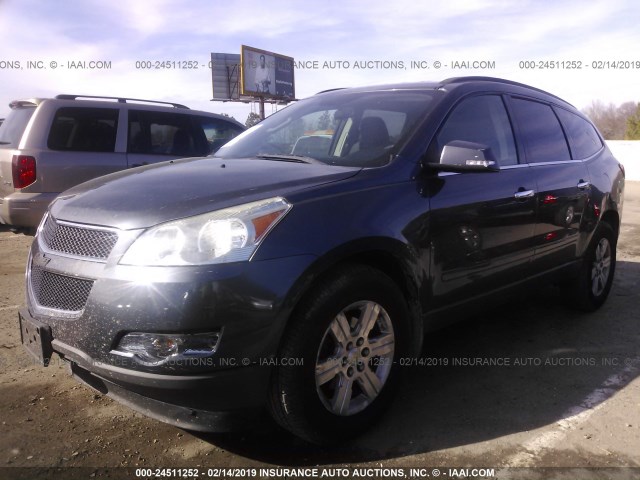 1GNKVGED3BJ345512 - 2011 CHEVROLET TRAVERSE LT GRAY photo 2