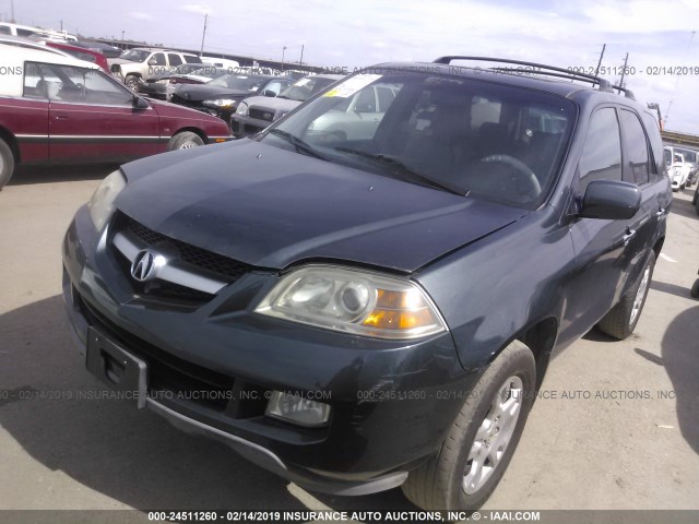 2HNYD18654H535701 - 2004 ACURA MDX TOURING GRAY photo 2