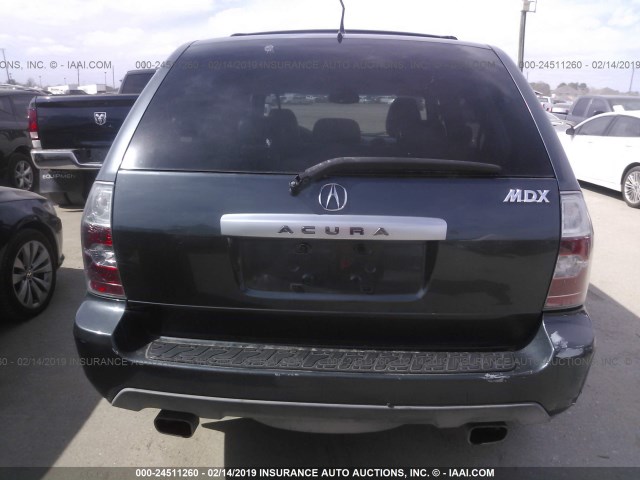 2HNYD18654H535701 - 2004 ACURA MDX TOURING GRAY photo 6