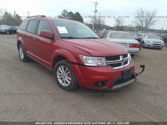 3C4PDCBG8GT127252 - 2016 DODGE JOURNEY SXT RED photo 1