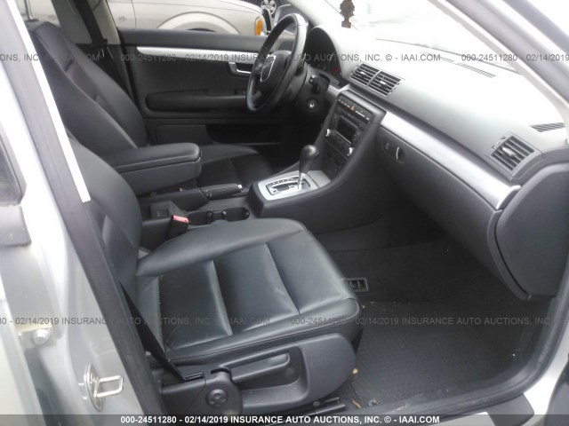 WAUAF78E78A155014 - 2008 AUDI A4 SILVER photo 5