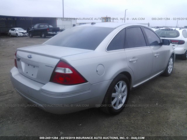 1FAHP25157G153802 - 2007 FORD FIVE HUNDRED LIMITED SILVER photo 4