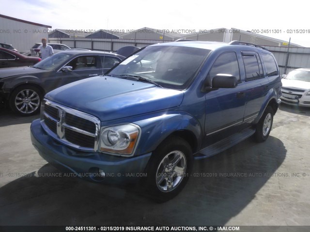 1D8HD58D95F581841 - 2005 DODGE DURANGO LIMITED BLUE photo 2