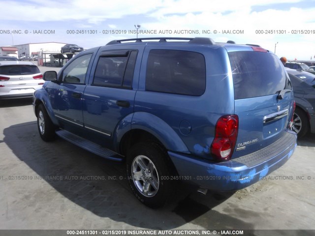 1D8HD58D95F581841 - 2005 DODGE DURANGO LIMITED BLUE photo 3