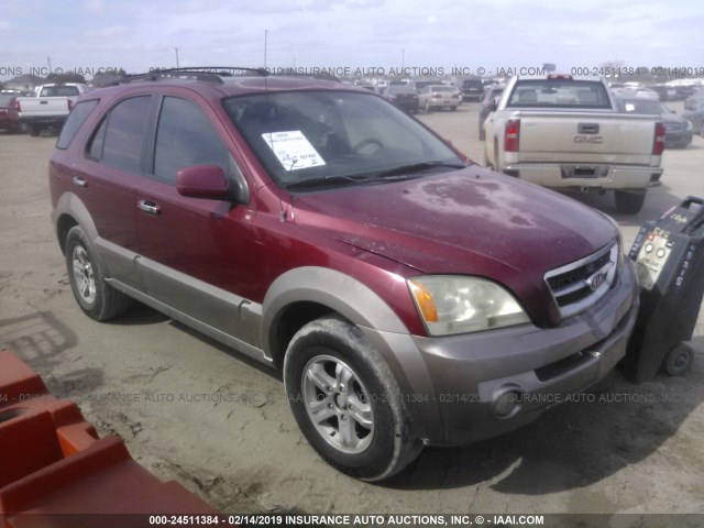 KNDJD733545183945 - 2004 KIA SORENTO EX/LX RED photo 1