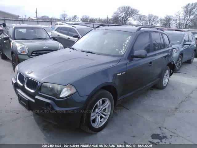 WBXPA93485WD07800 - 2005 BMW X3 3.0I GRAY photo 2