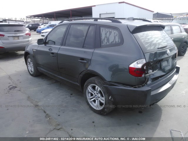 WBXPA93485WD07800 - 2005 BMW X3 3.0I GRAY photo 3