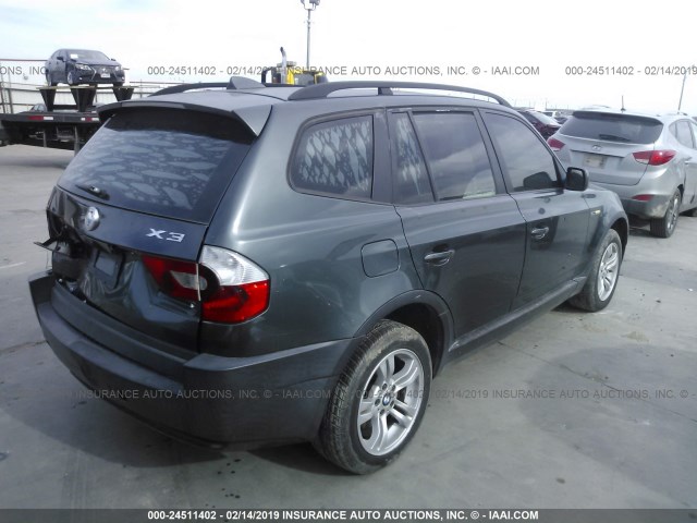 WBXPA93485WD07800 - 2005 BMW X3 3.0I GRAY photo 4