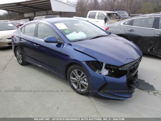 5NPD84LF3JH363320 - 2018 HYUNDAI ELANTRA SEL/VALUE/LIMITED BLUE photo 1