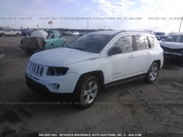 1C4NJCBA8GD568154 - 2016 JEEP COMPASS SPORT WHITE photo 2