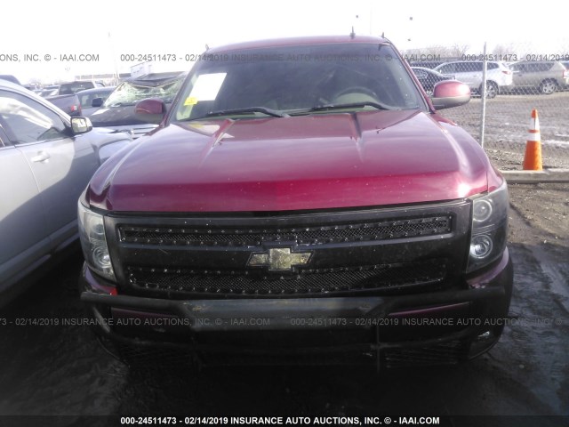 2GCEK13M371675540 - 2007 CHEVROLET SILVERADO K1500 CREW CAB MAROON photo 6