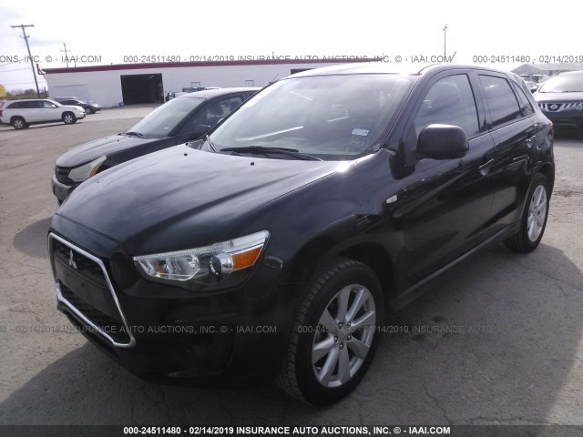 4A4AP3AU7DE012778 - 2013 MITSUBISHI OUTLANDER SPORT ES BLACK photo 2