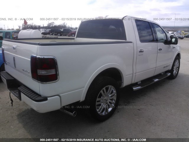 5LTPW16598FJ04725 - 2008 LINCOLN MARK LT WHITE photo 4