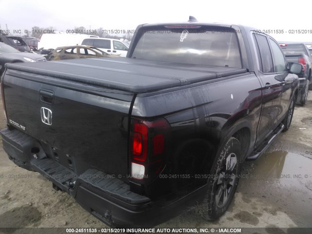 5FPYK2F68HB006010 - 2017 HONDA RIDGELINE RTL BLACK photo 4