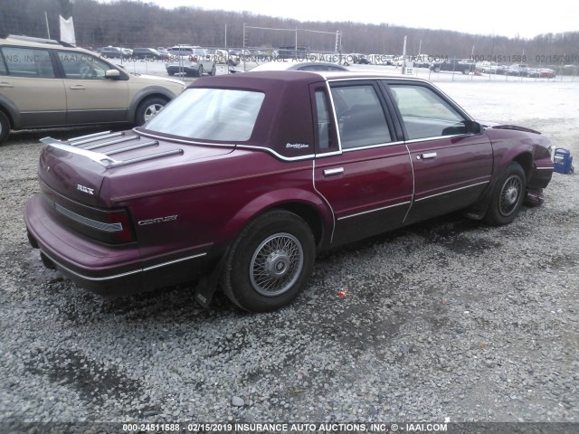 1G4AG55M7T6402944 - 1996 BUICK CENTURY SPECIAL/CUSTOM/LIMITED BURGUNDY photo 4