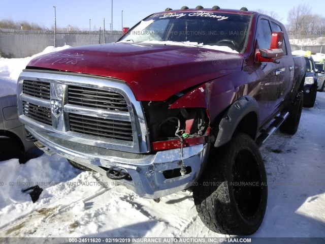 3D73Y3HL2AG177559 - 2010 DODGE RAM 3500 MAROON photo 2