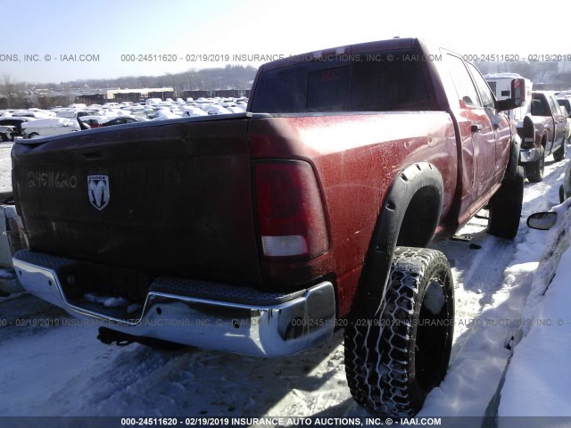 3D73Y3HL2AG177559 - 2010 DODGE RAM 3500 MAROON photo 4