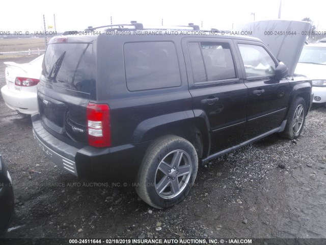 1J8FT48W67D330979 - 2007 JEEP PATRIOT LIMITED BLACK photo 4