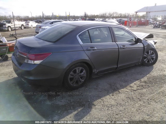 1HGCP2F4XCA042447 - 2012 HONDA ACCORD LXP GRAY photo 4