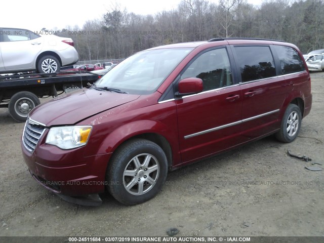 2A4RR5D11AR230273 - 2010 CHRYSLER TOWN & COUNTRY TOURING RED photo 2