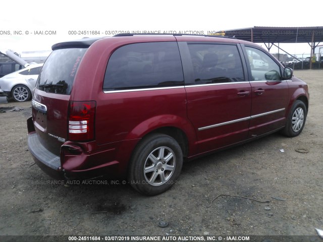 2A4RR5D11AR230273 - 2010 CHRYSLER TOWN & COUNTRY TOURING RED photo 4