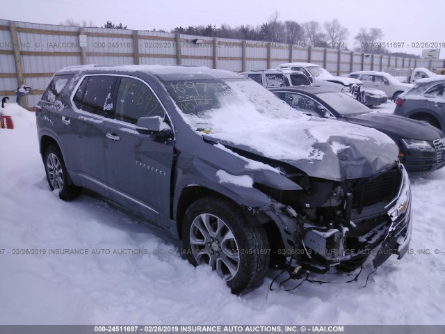 1GNEVJKW2JJ193611 - 2018 CHEVROLET TRAVERSE PREMIER GRAY photo 1