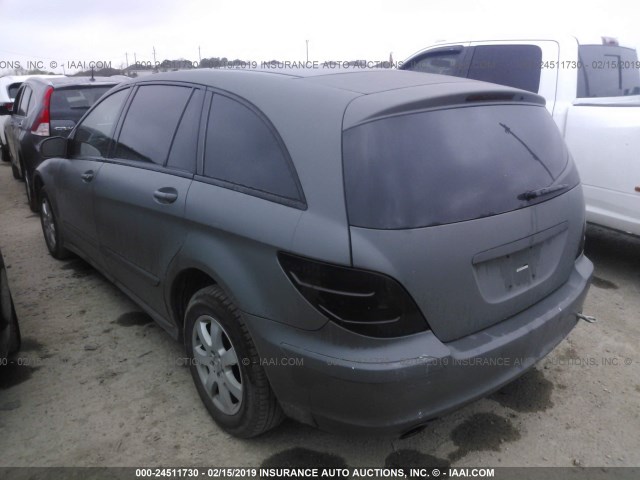 4JGCB65E96A029509 - 2006 MERCEDES-BENZ R 350 GRAY photo 3