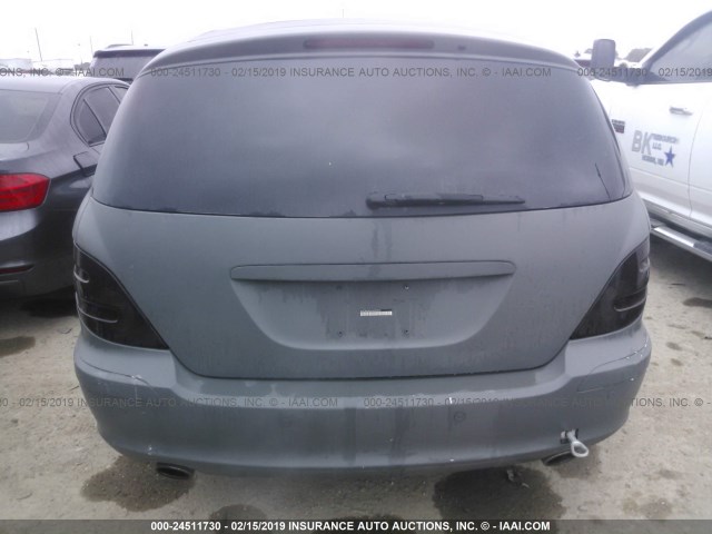 4JGCB65E96A029509 - 2006 MERCEDES-BENZ R 350 GRAY photo 6