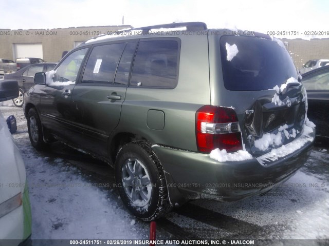 JTEDP21A440041362 - 2004 TOYOTA HIGHLANDER LIMITED GREEN photo 3