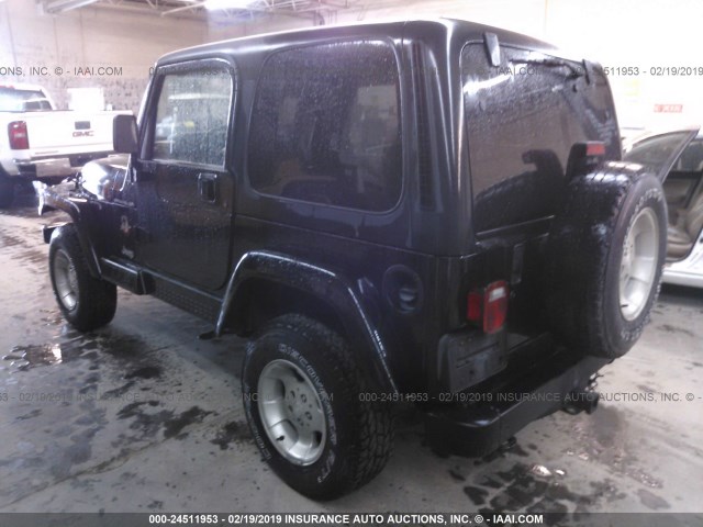 1J4FA59S42P736937 - 2002 JEEP WRANGLER / TJ SAHARA BLACK photo 3