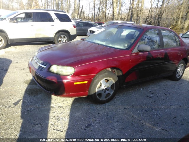 1G1ND52F24M600681 - 2004 CHEVROLET CLASSIC MAROON photo 2