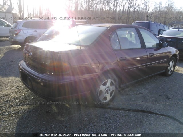 1G1ND52F24M600681 - 2004 CHEVROLET CLASSIC MAROON photo 4