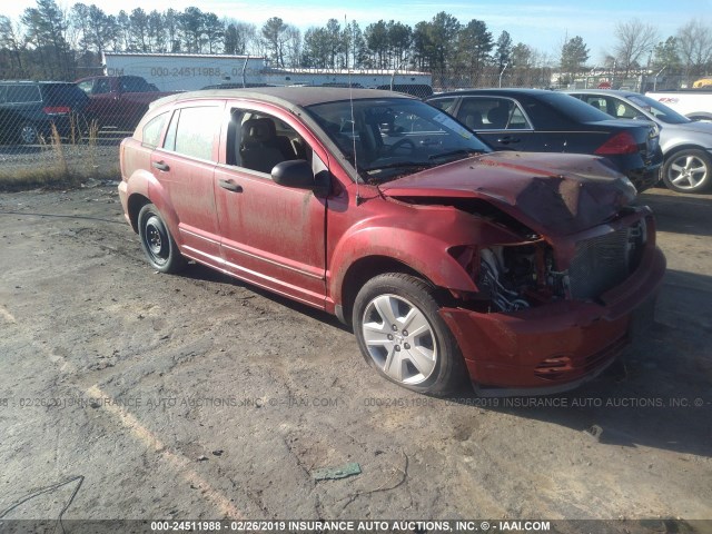 1B3HB48B67D558269 - 2007 DODGE CALIBER SXT RED photo 1