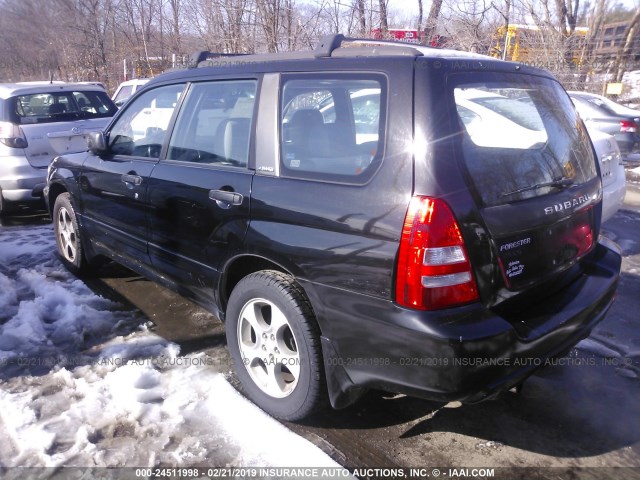 JF1SG65643H763638 - 2003 SUBARU FORESTER 2.5XS Қара фото 3
