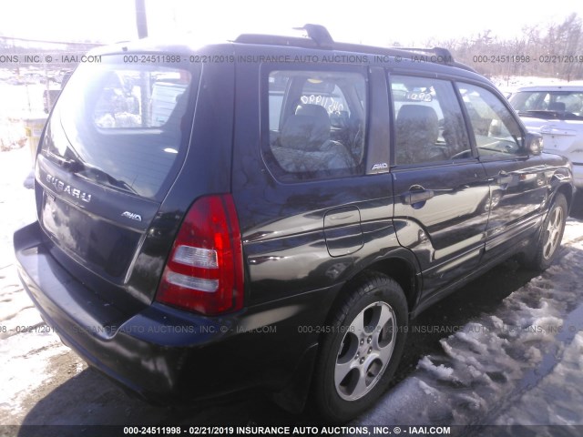 JF1SG65643H763638 - 2003 SUBARU FORESTER 2.5XS Қара фото 4
