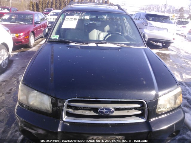 JF1SG65643H763638 - 2003 SUBARU FORESTER 2.5XS Қара фото 6
