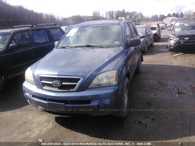 KNDJC733335133644 - 2003 KIA SORENTO EX/LX BLUE photo 2