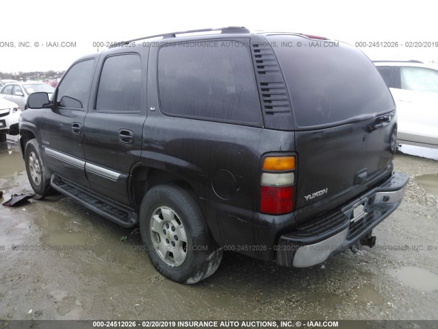 1GKEK13T55R154674 - 2005 GMC YUKON BLACK photo 3