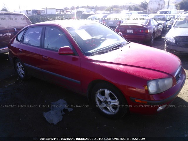 KMHDN55D32U051141 - 2002 HYUNDAI ELANTRA GLS/GT RED photo 1