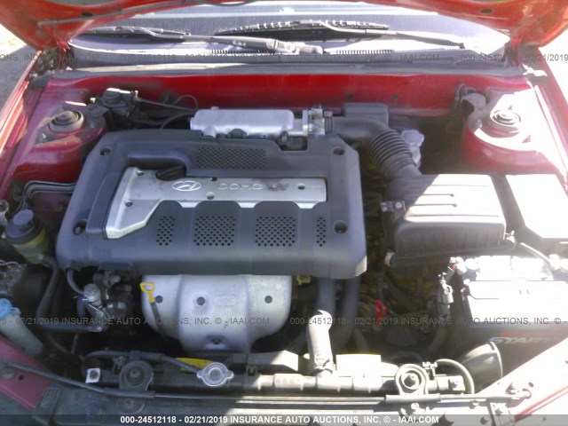 KMHDN55D32U051141 - 2002 HYUNDAI ELANTRA GLS/GT RED photo 10